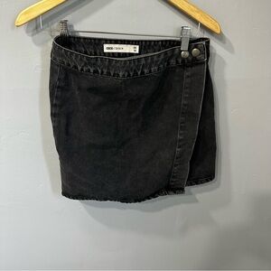 ASOS Black Wrap Pencil Mini Skirt